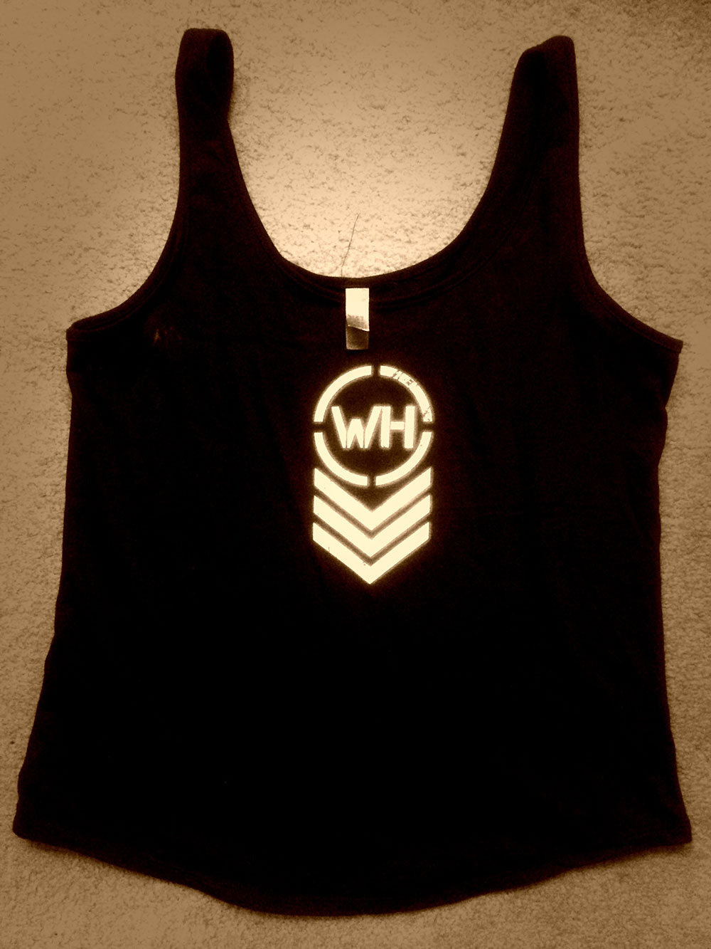 Black Women's Tank Top WH Badge Logo
